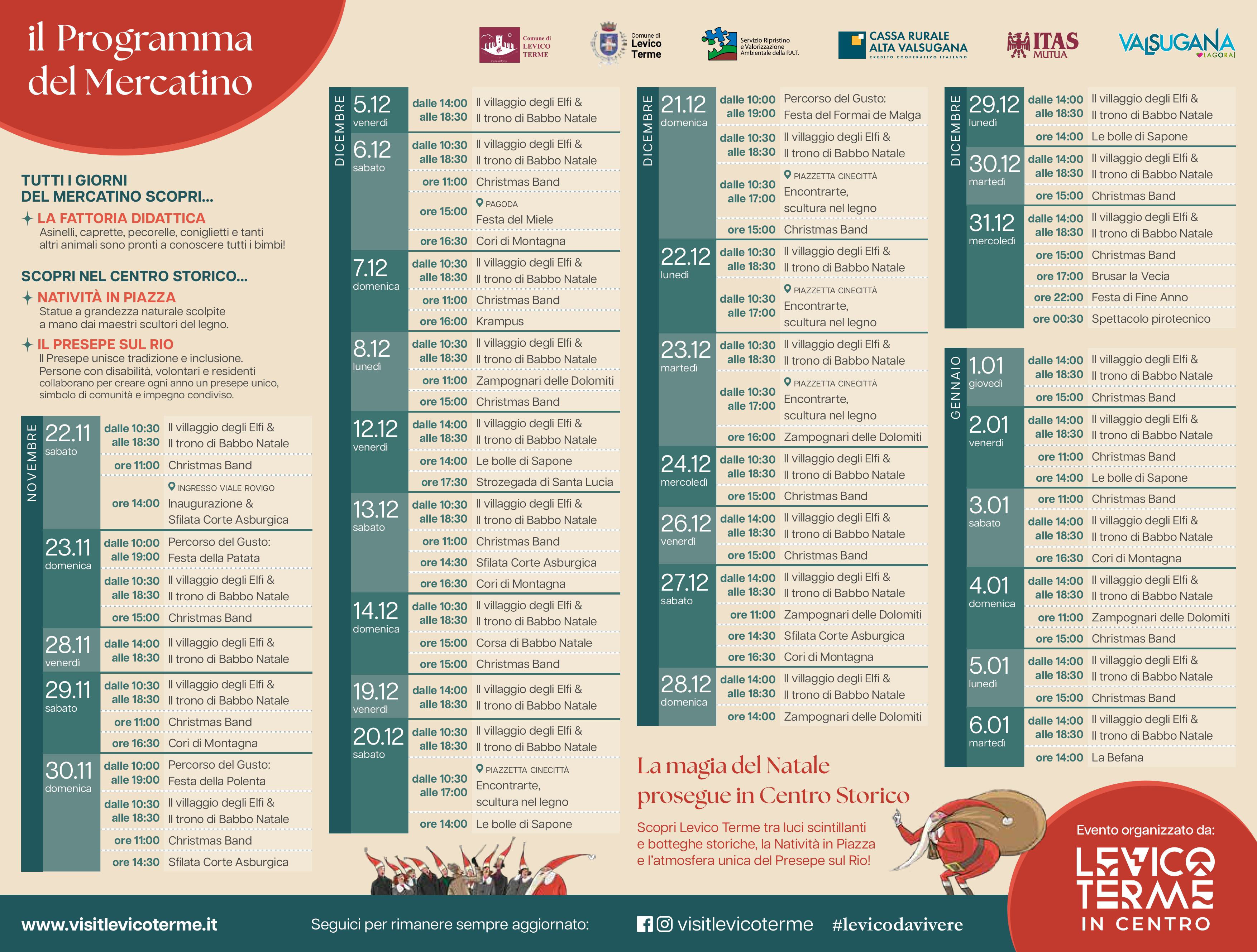 Eventi Mercatini di Natale Levico Terme